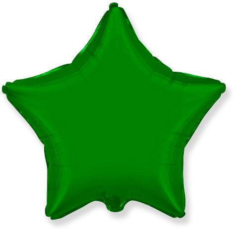 Фольгированная Звезда, Зеленый (46 см)
